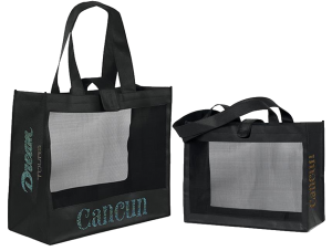 Mesh Panel Totes Imprinting